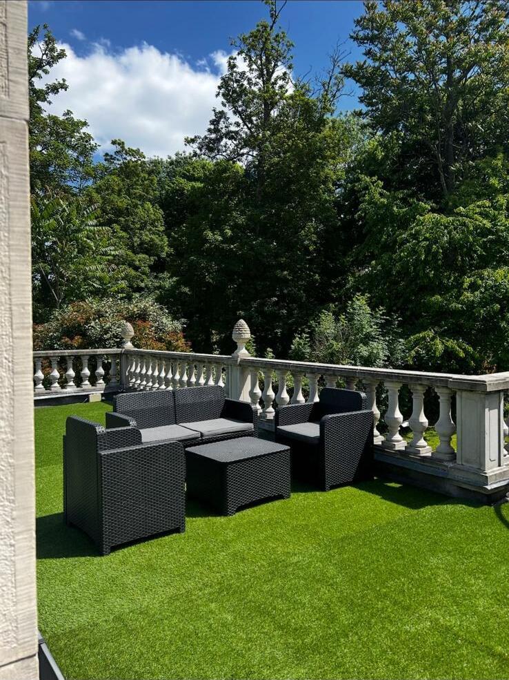 Terrasse et parc